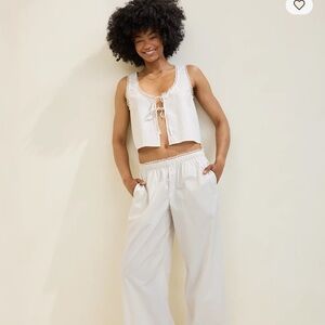 NWT Aerie Off-duty Poplin Trouser PJ
